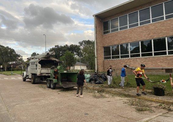 Community/volunteer work at Meyerland Performing and Visual Arts Middle School