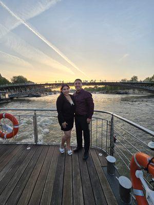 Sunset Dinner Cruise on the Seine River. Highly recommend this activity to anyone visiting Paris.