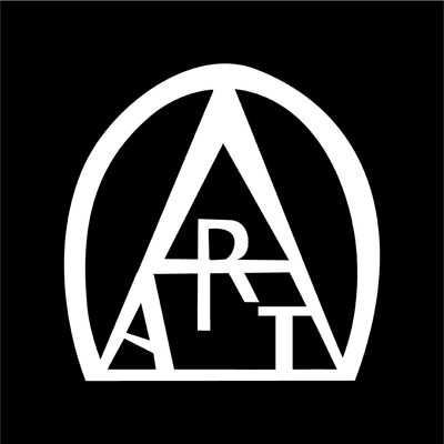 AOArt white on black logo.