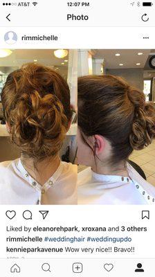 Bride's up do