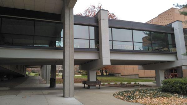 This is an enclosed bridge and passage way between Cushwa and Moser Halls, both housing STEM disciplines. (no review)