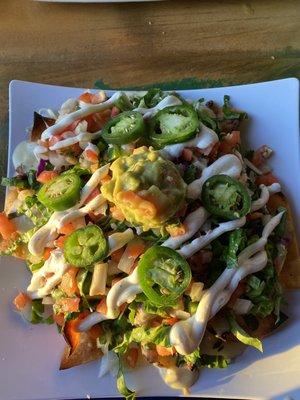 Ground beef nachos.