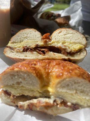 Always  good bagel and Butter Croissant sandwiches and of course there yummy donuts