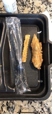 Worlds smallest chicken finger.