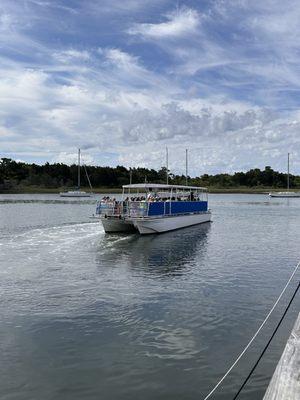 Ferry leaving dock