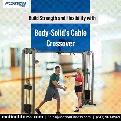 Unleash your potential with Body-Solid's Cable Crossover! ‍ Order online now at #MotionFitness and elevate your strength