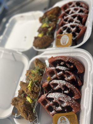 Red Velvet Waffle and Krispy Fried Chicken