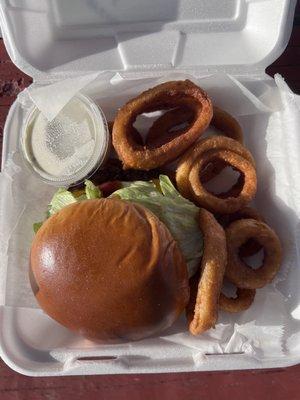 Western burger onion rings