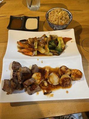 Hibachi Filet Mignon and Scallop