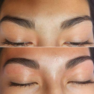 Brow wax clean-up