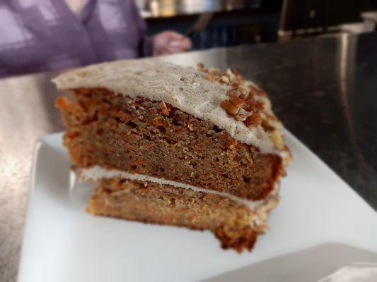 Carrot cake was Incredible.. moist and perfect amount of sweetness.