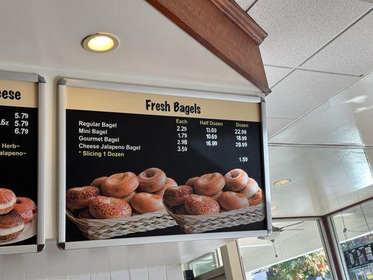 Bagel menu