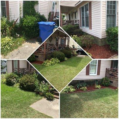 Yard clean up, Flower bed reconstruction, Full lawn care services