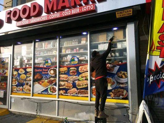 Window washing for food market in nyc