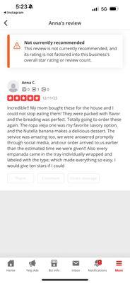 Yelp may not care about your reviews, but we DO! Thank you Anna for the review! We see you and appreciate your support!!!!