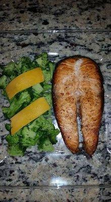 Salmon and broccoli