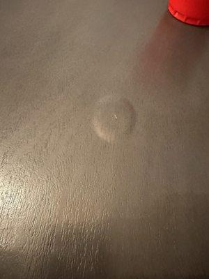 Water getting cracks on new table