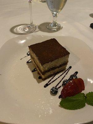 Restaurant made tiramisu