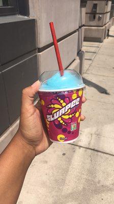 Free Slurpee Day! The cotton candy flavor is delish