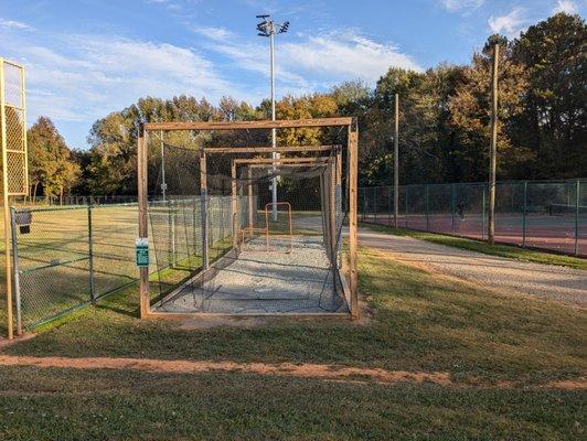 Batting cages at Wilgrove Park, Mint Hill