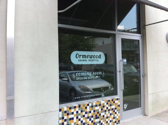 Ormewood Animal Hospital opening soon in East Atlanta (in the same shopping plaza as Little Azio's and Morelli's).