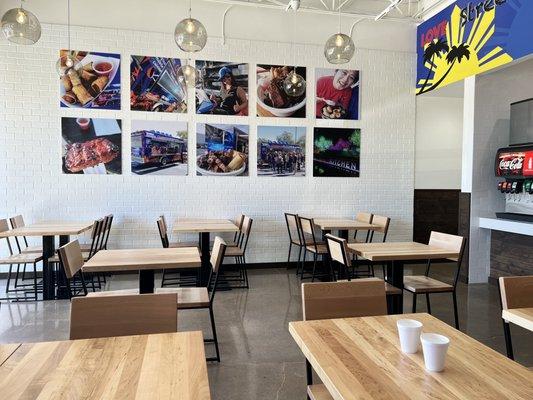 Clean dining area