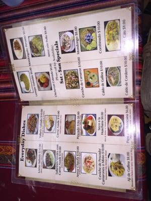 Inside menu