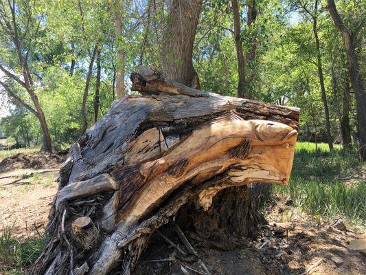 More local wood carvings.