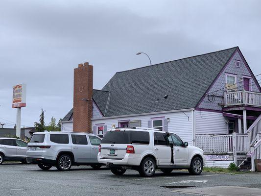 Building and sign.