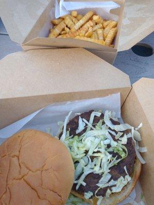 Bully burger and fries