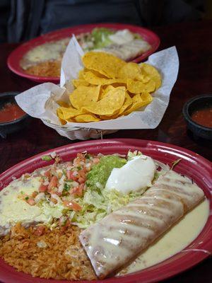 Lunch chimichangas