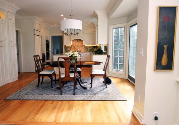 Photo of a kitchen we shot last week. The full-height backsplash looks beautiful!