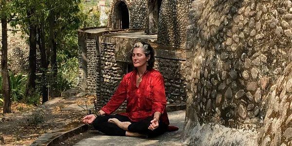 Meditating at the Beatles' Ashram, Meditation Hut #9