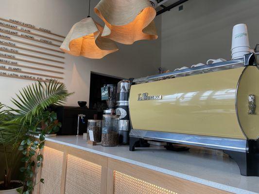 Menu and espresso machine