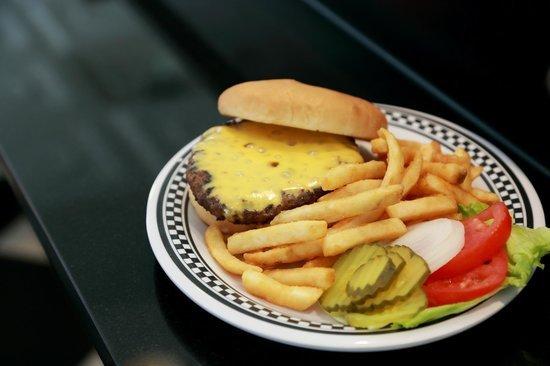 Cheeseburger and fries