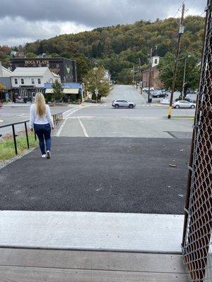 Bridge to town is handicap accessible