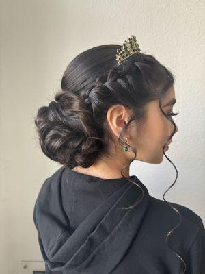 Quinceañera updo