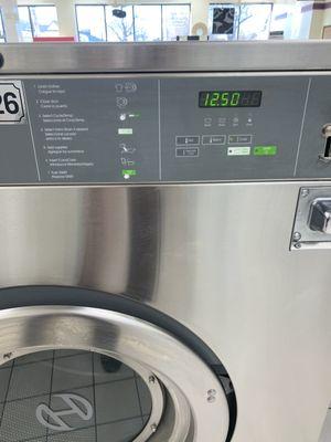 80 lbs washer 12.50$. Very clean inside and out. Looks well sanitized and cleaned.