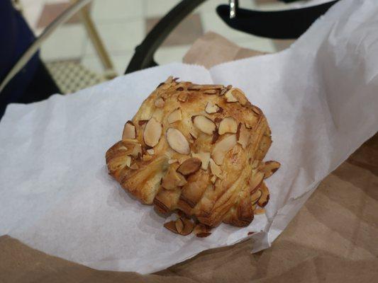 A delectable almond bear claw, $4.50.