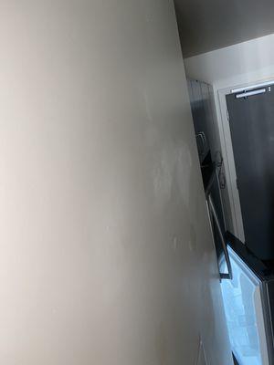 Off color patches on wall