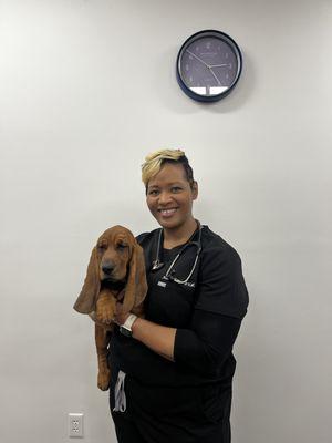 Our owner, Dr. Krista Miller and her new friend!