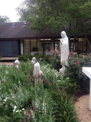 This is the most peaceful prayer garden I know that has a perpetual adoration chapel.