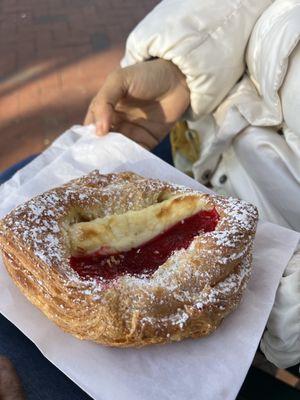 Strawberry cheese danish: highly recommended