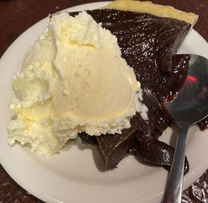 Fudge Pie with ice cream