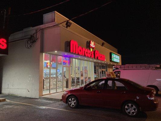 Storefront is really colorful at night