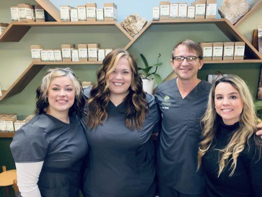 Meet our team! Kate, Lauren, Dr. David Greenspan, and Lindsy!