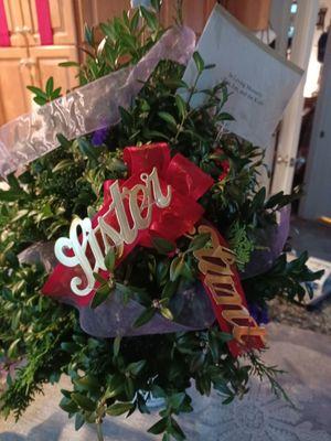 Christmas funeral basket