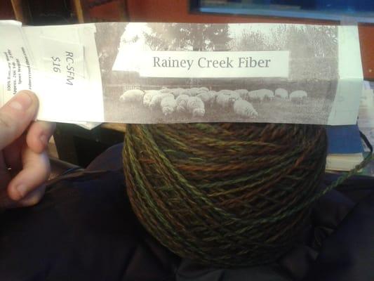 I like their selection of local yarns! This skein has a lot of yds (266) for $16!