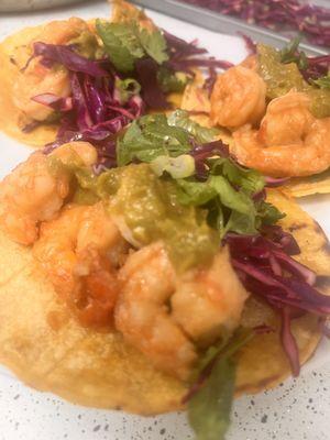 Roasted Poblano Shrimp Tacos