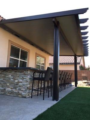 Spanish Brown Solid Alumawood Patio Cover